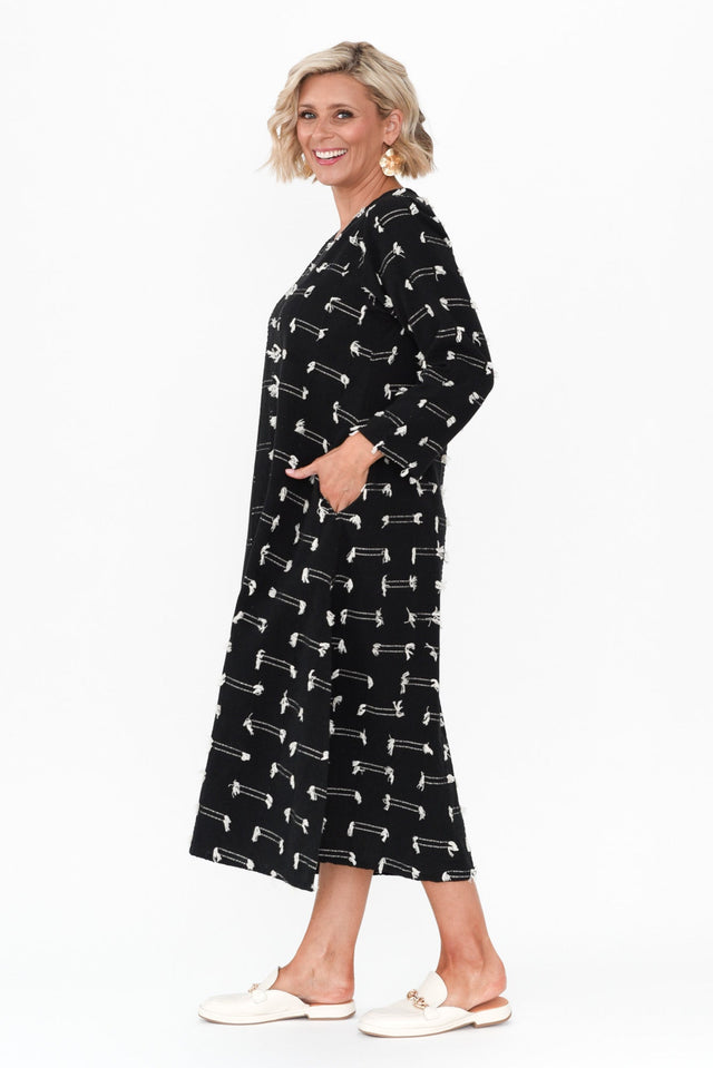 Ilaria Black Dash Cotton Dress image 3