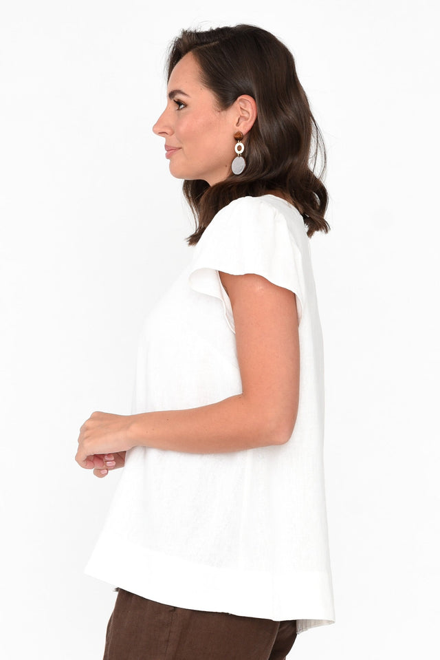 Imogen White Frill Sleeve Top image 4