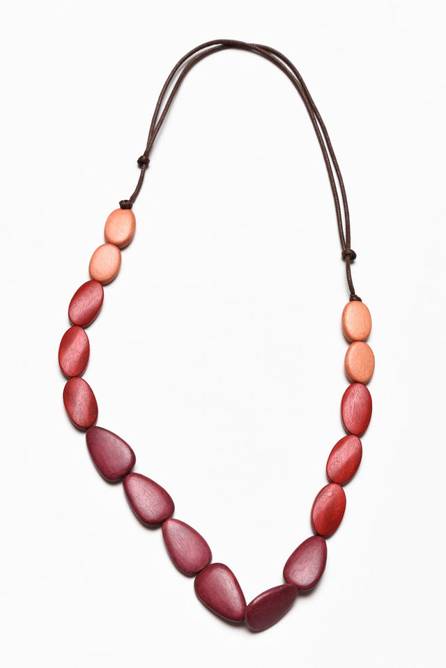 Irene Red Wooden Necklace