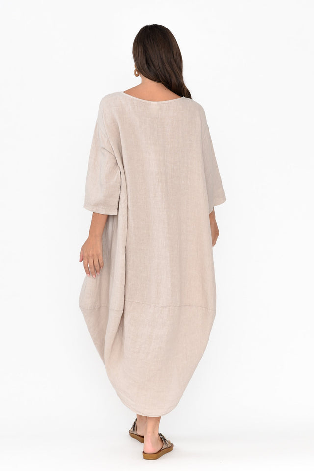 Irina Natural Linen Dress image 6