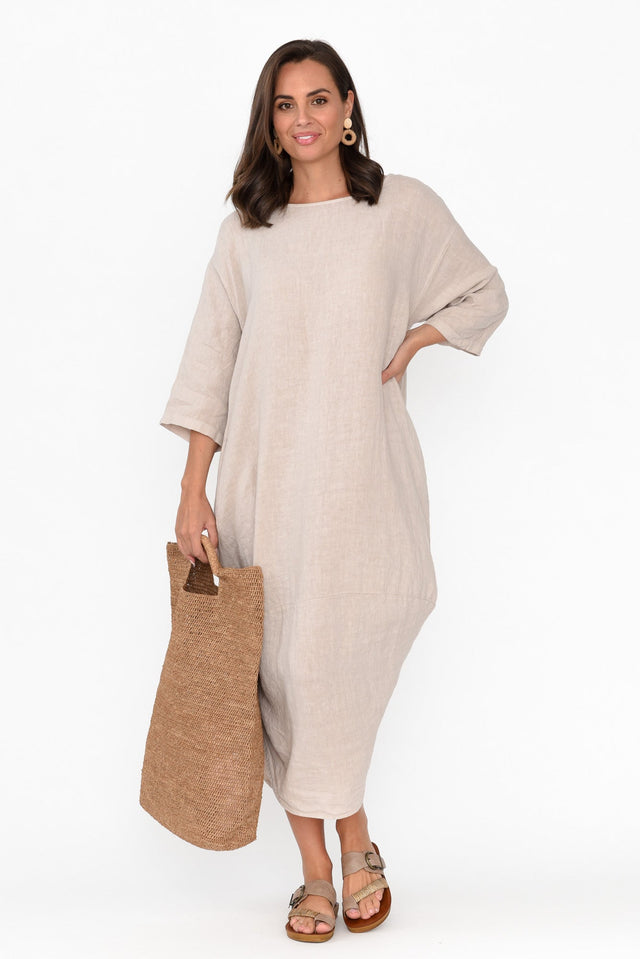 Irina Natural Linen Dress