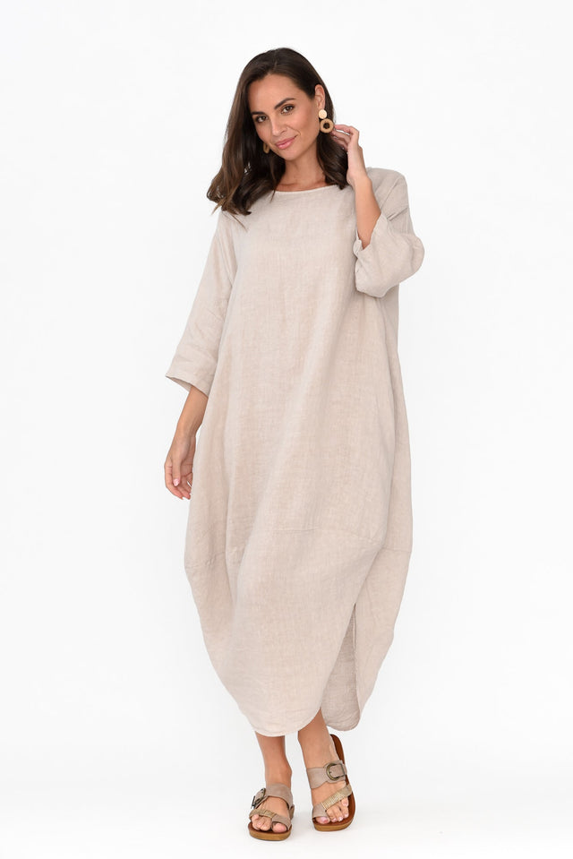 Irina Natural Linen Dress image 6