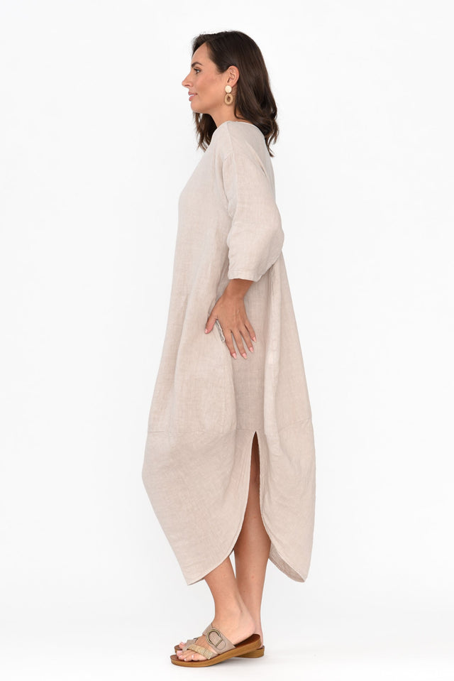 Irina Natural Linen Dress image 4