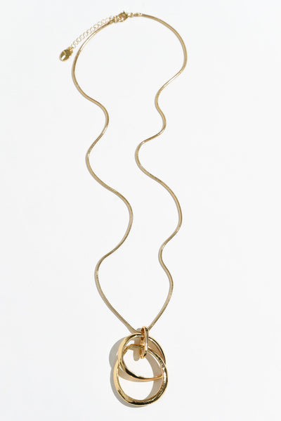 Ishana Gold Teardrop Pendant Necklace