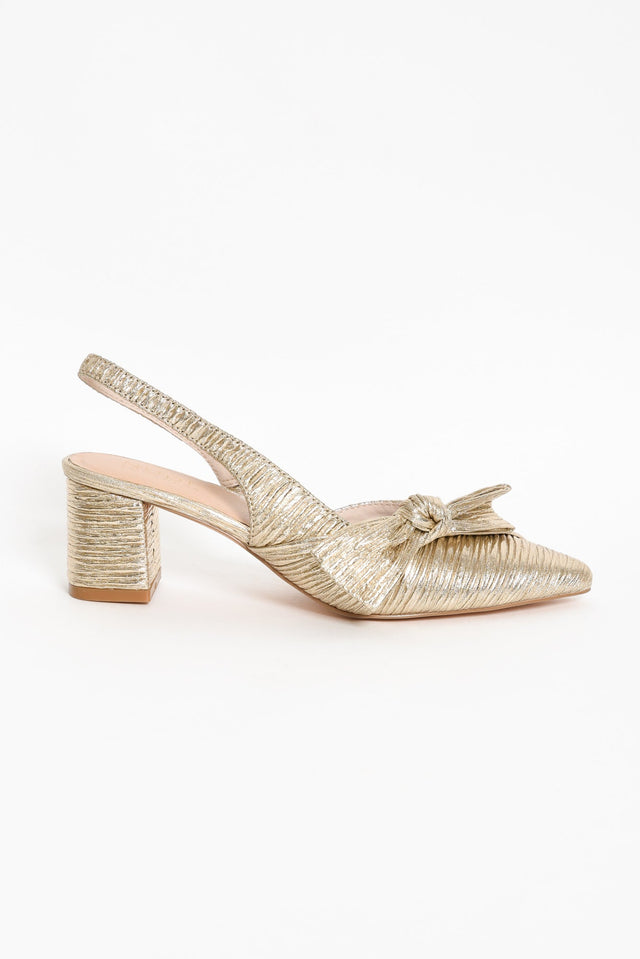 Isla Gold Bow Slingback Heel image 7