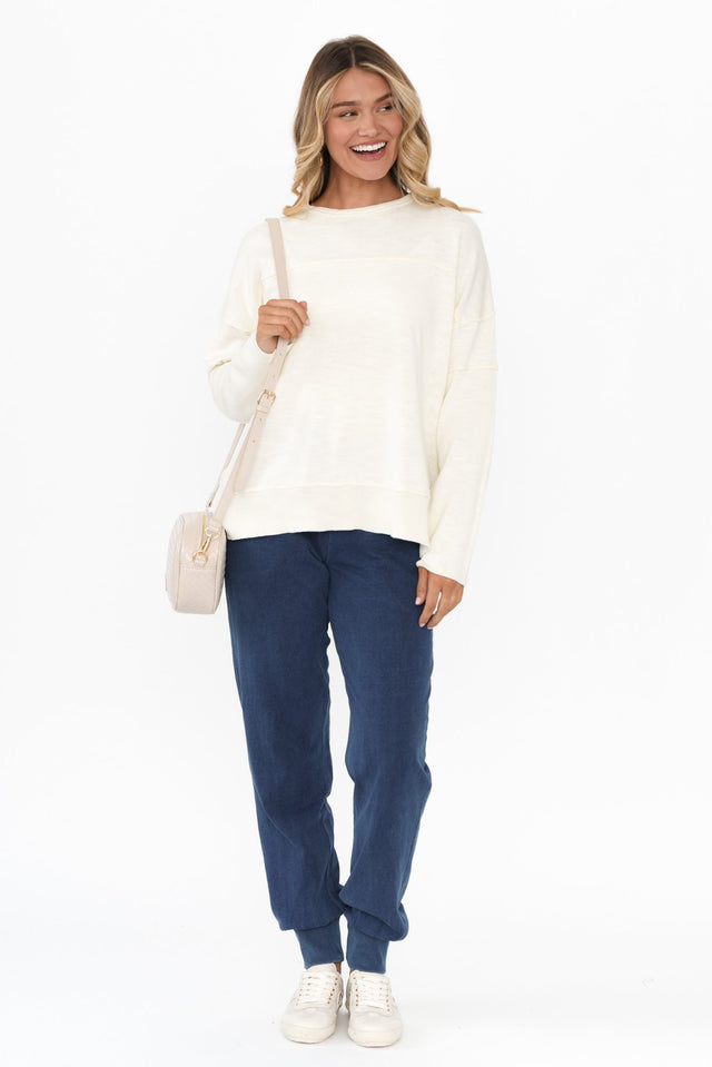 Jayne White Cotton Knit Jumper banner image