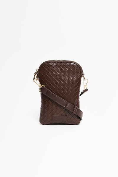 Jazz Brown Woven Walker Crossbody Bag