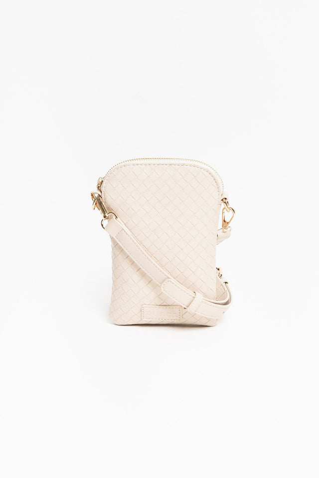 Jazz Cream Woven Walker Crossbody Bag