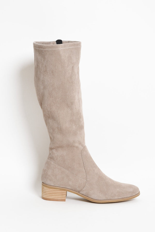 Jensen Taupe Stretch Knee Boot