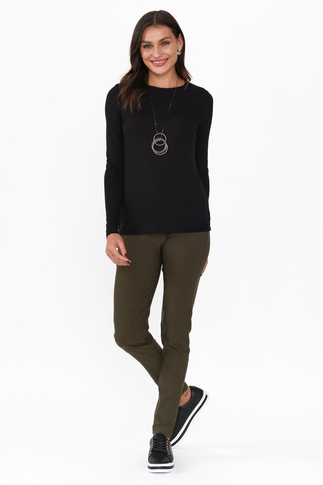 Jett Black Bamboo Long Sleeve Top