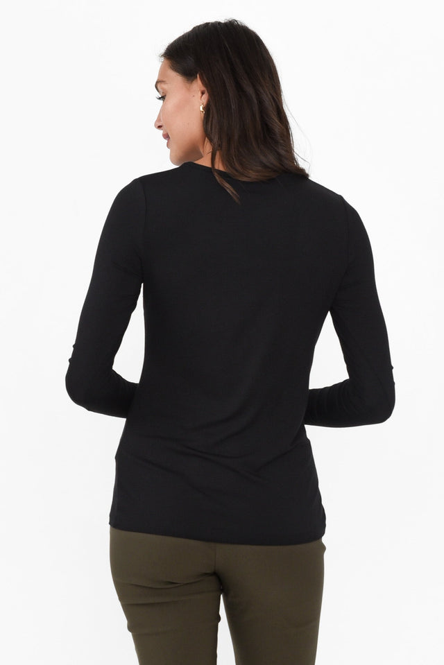 Jett Black Bamboo Long Sleeve Top