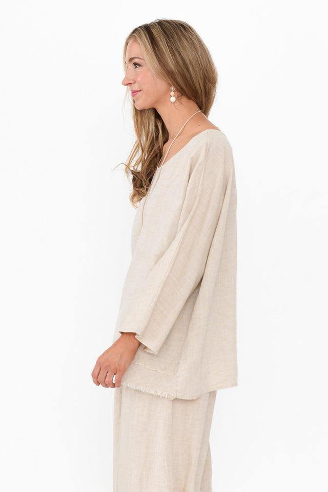 Johanna Beige Layered Top