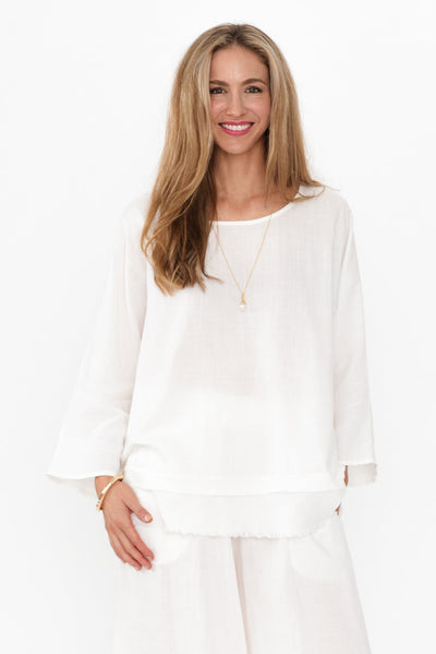 Johanna White Layered Top