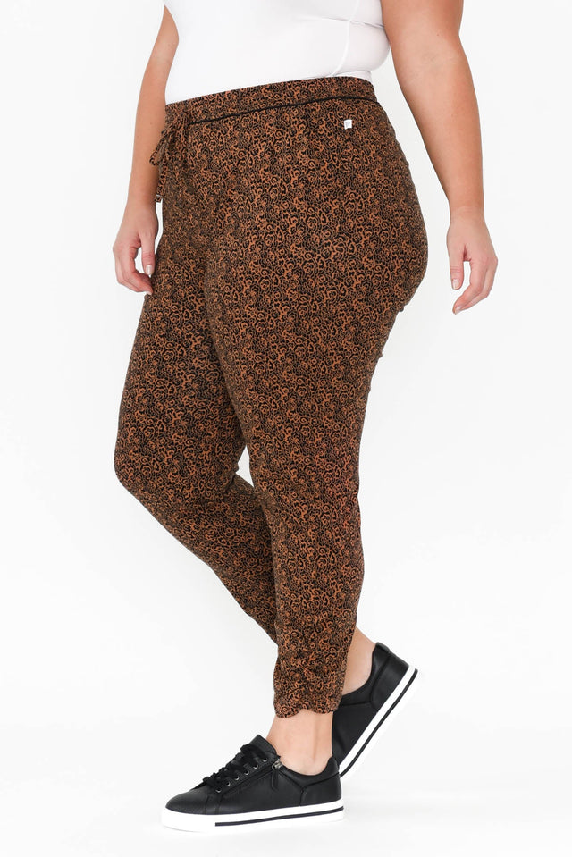 Jordan Rust Abstract Drawstring Pants image 10