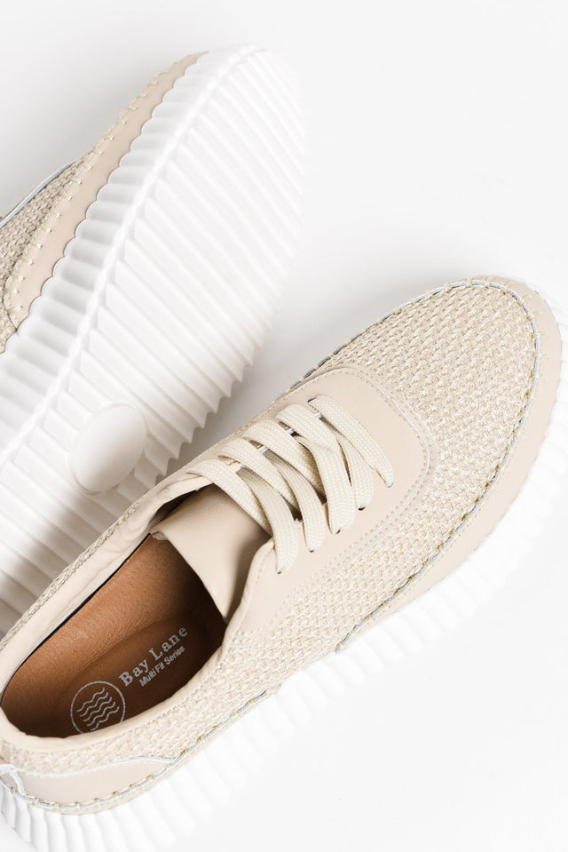 Jordi Natural Raffia Leather Sneaker image 3