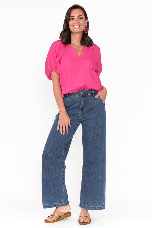 Izzy Dark Blue Wide Leg Jeans banner image