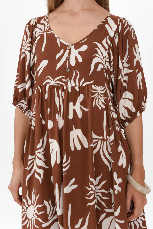 Kacey Brown Tropical Button Dress