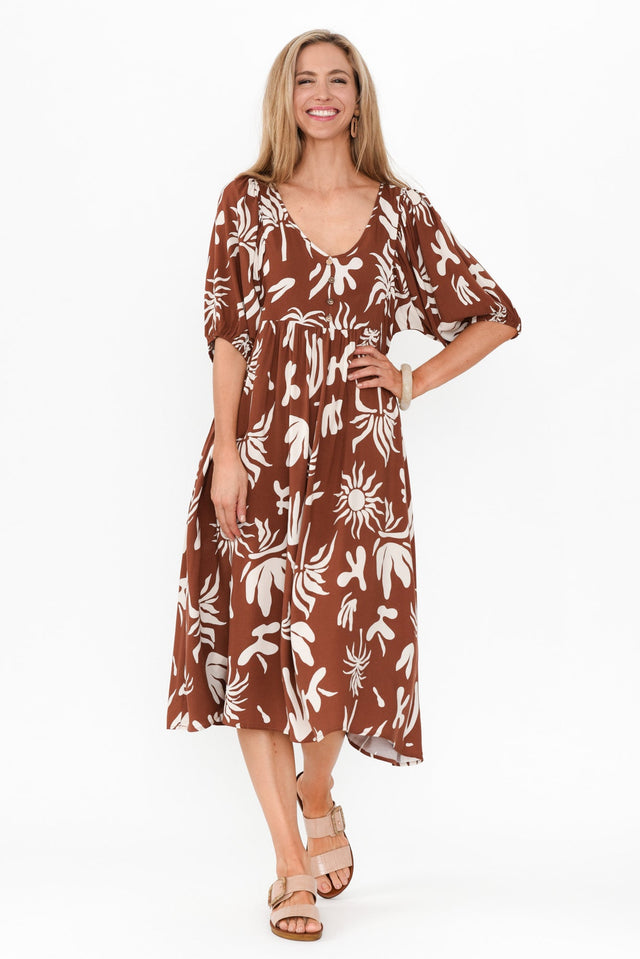 Kacey Brown Tropical Button Dress