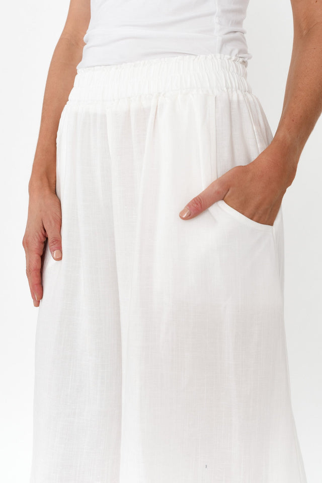 Kaleo White Cropped Pocket Pants image 7