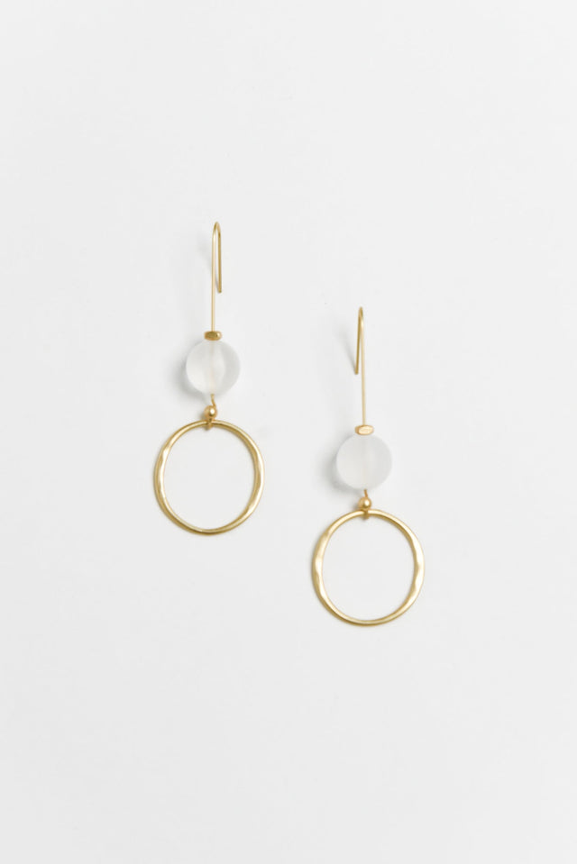 Katie Gold Disc Hook Earrings image 1