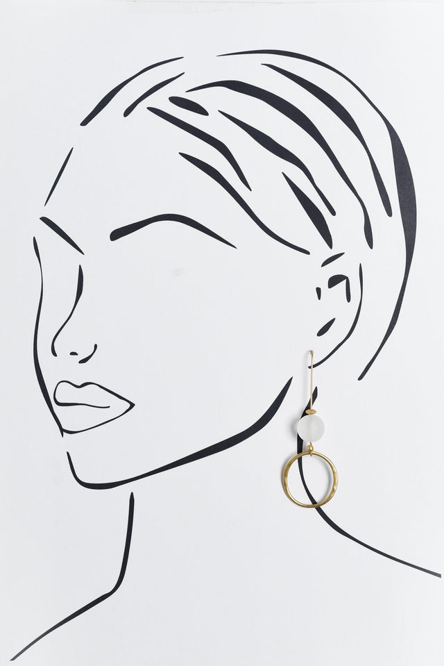 Katie Gold Disc Hook Earrings image 2