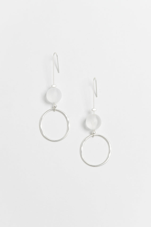 Katie Silver Disc Hook Earrings image 1