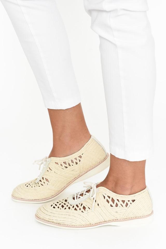 Kaye Cream Lace Up Shoe