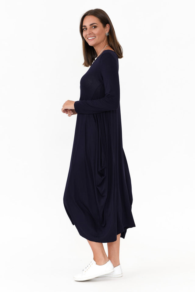 Kendal Navy Long Sleeve Dress