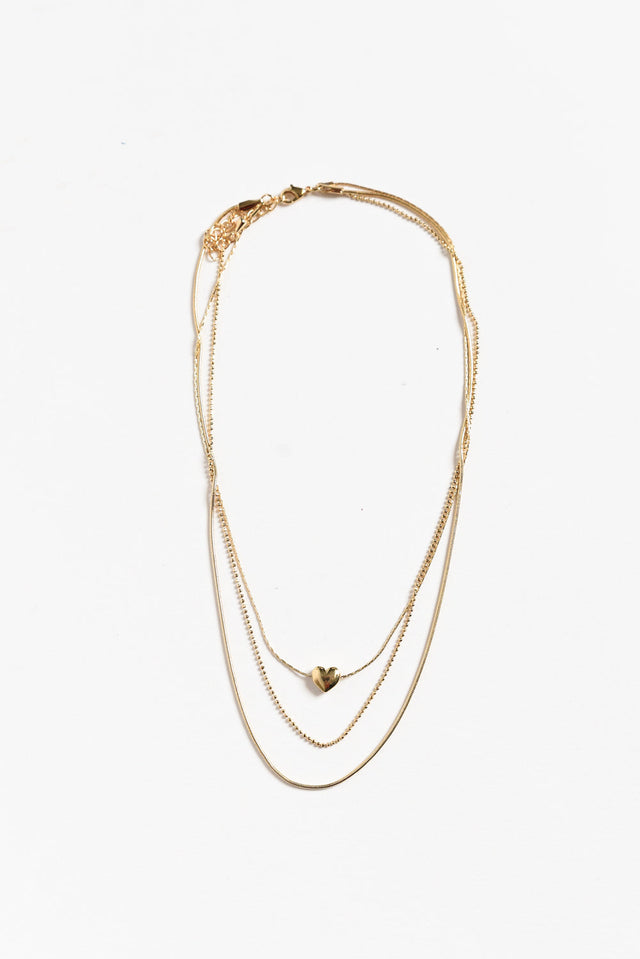 Keturah Gold Layered Heart Necklace image 1