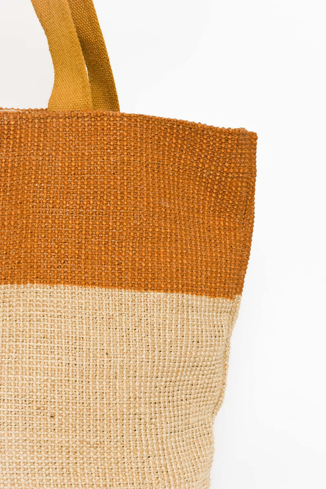 Kierra Rust Jute Tote Bag image 3