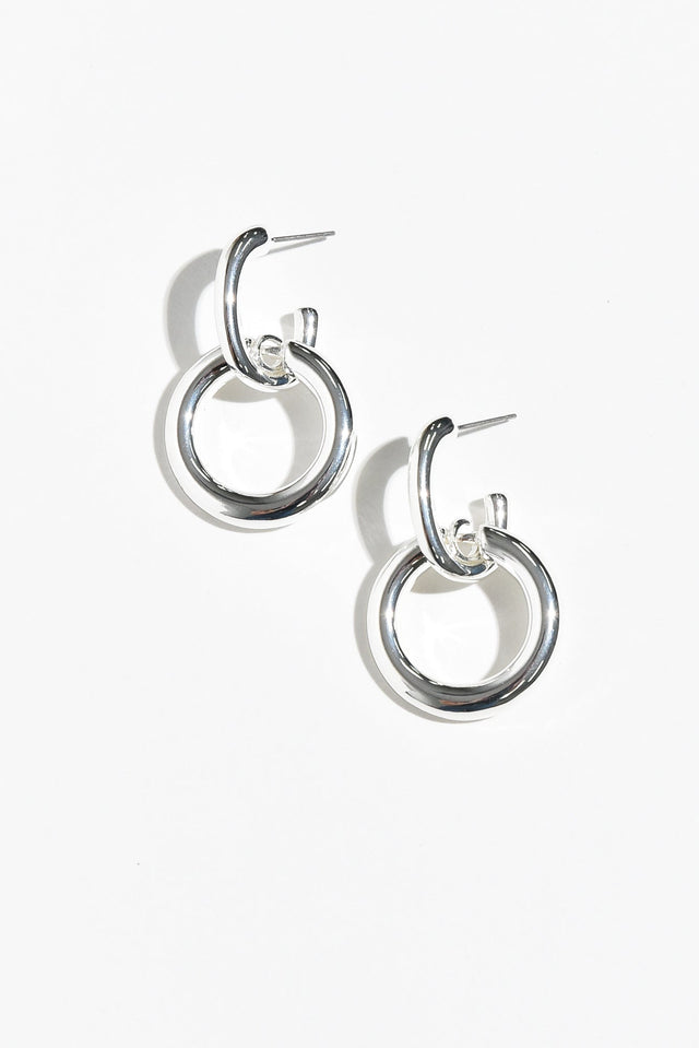 Kiko Silver Huggie Earrings image 1