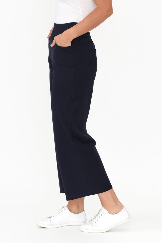 Kimmy Navy Wide Leg Ponte Pants