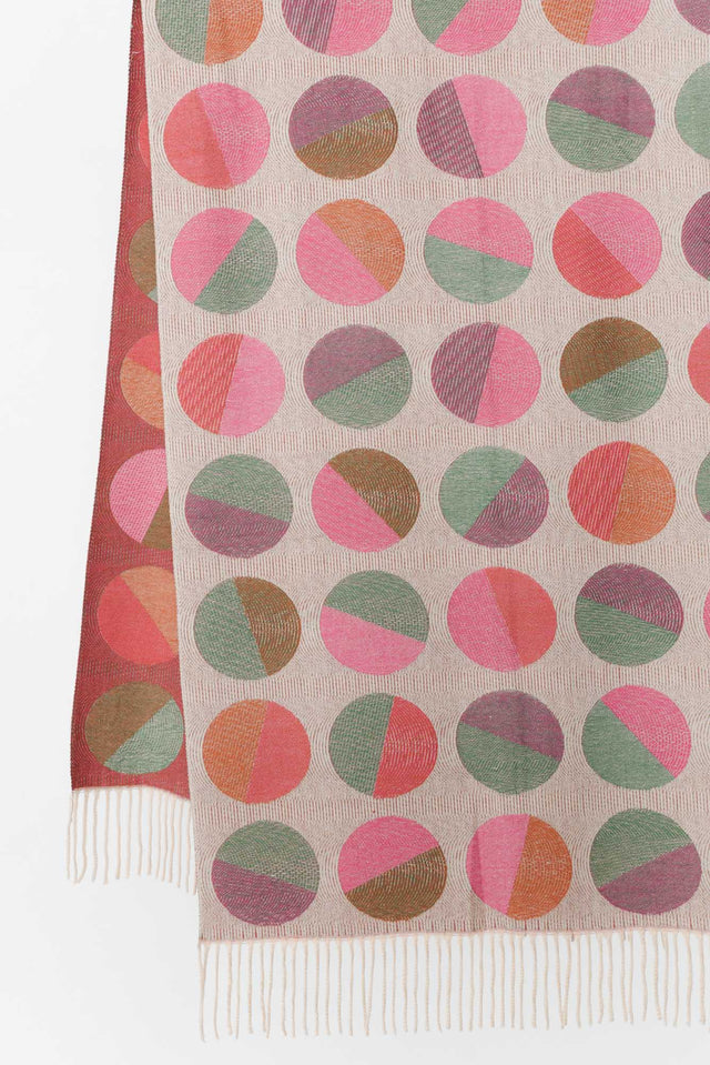 Kindra Pink Geo Tassel Scarf image 5