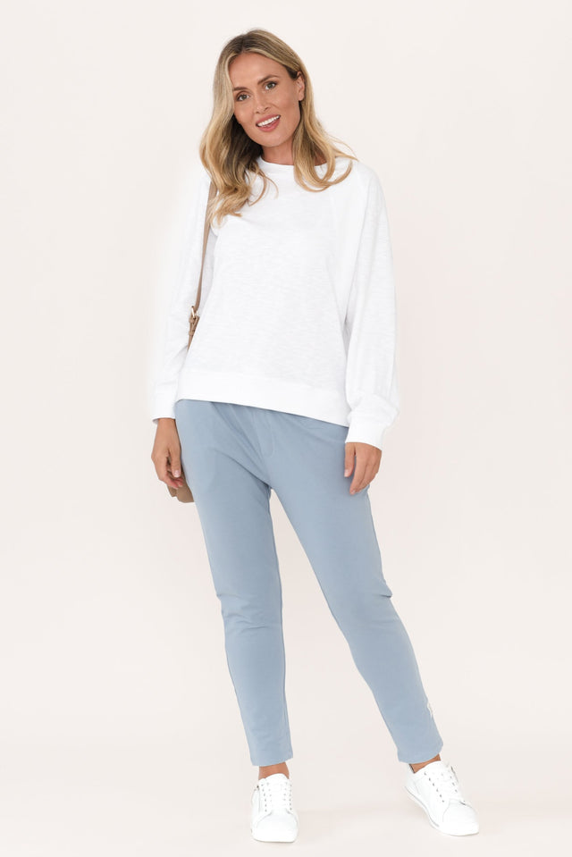 Lobby Light Blue Cotton Relaxed Pants banner image