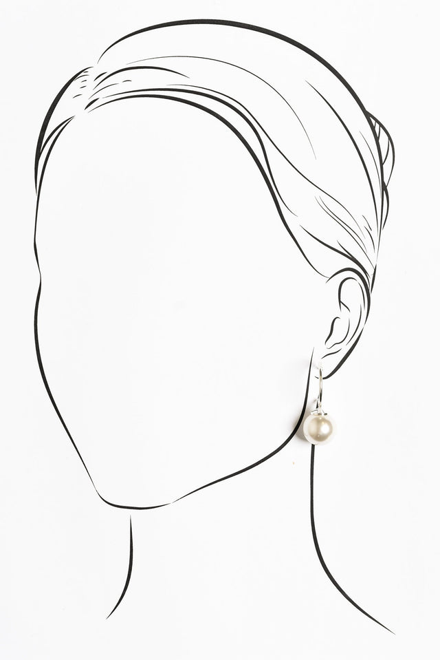 Kora Silver Pearl Hoop Earrings