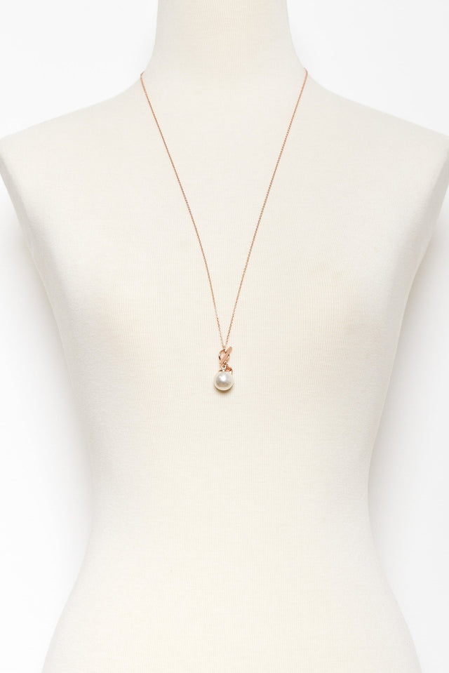 Kora Rose Gold Pearl Necklace image 2