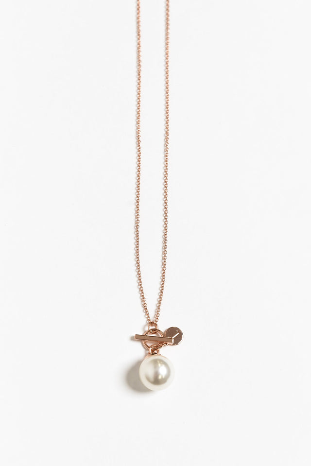 Kora Rose Gold Pearl Necklace image 1