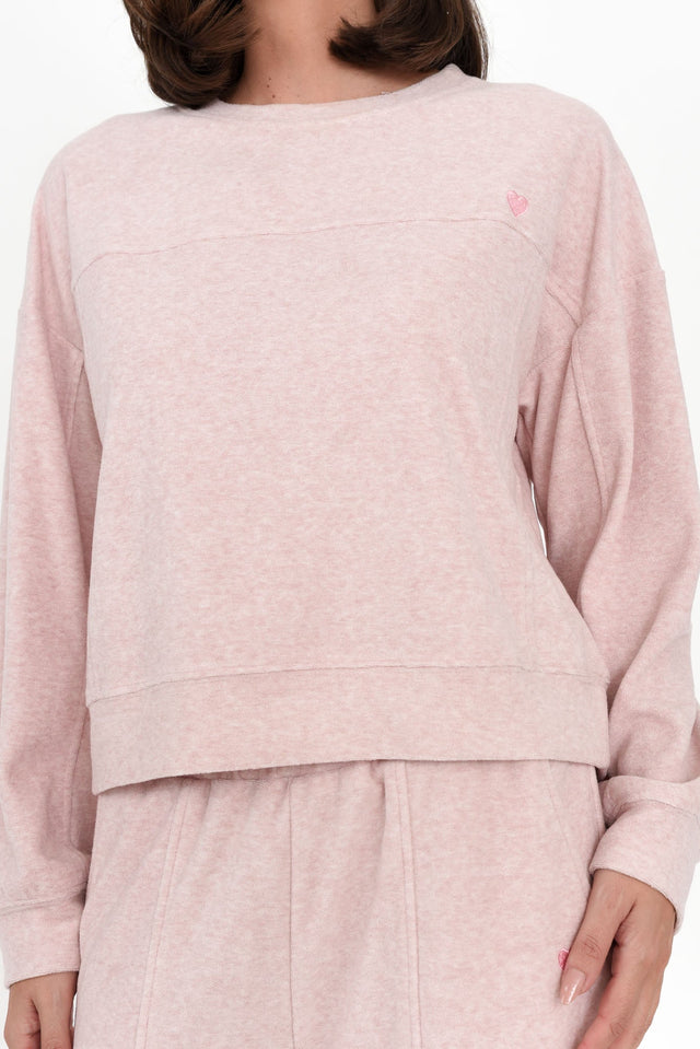 Kristie Pink Terry Sweater