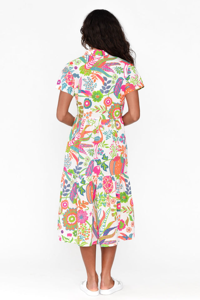 Kusadasi Green Garden Organic Cotton Tiered Dress image 4