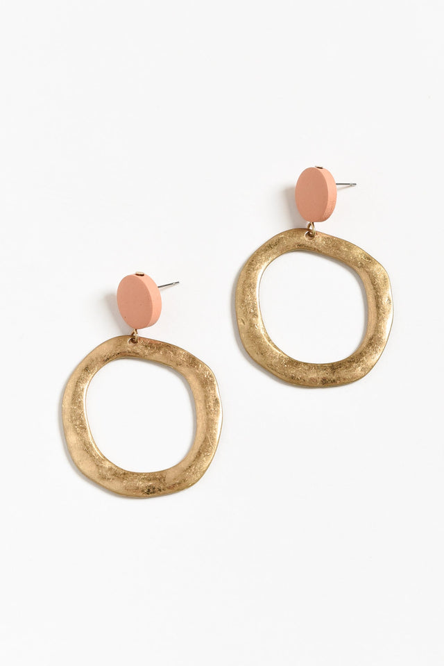 Lada Gold Circle Drop Earrings