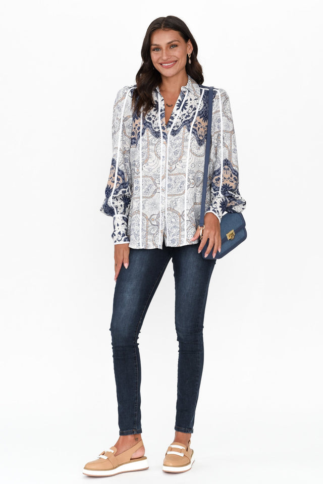 Laguna Blue Astral Collared Shirt