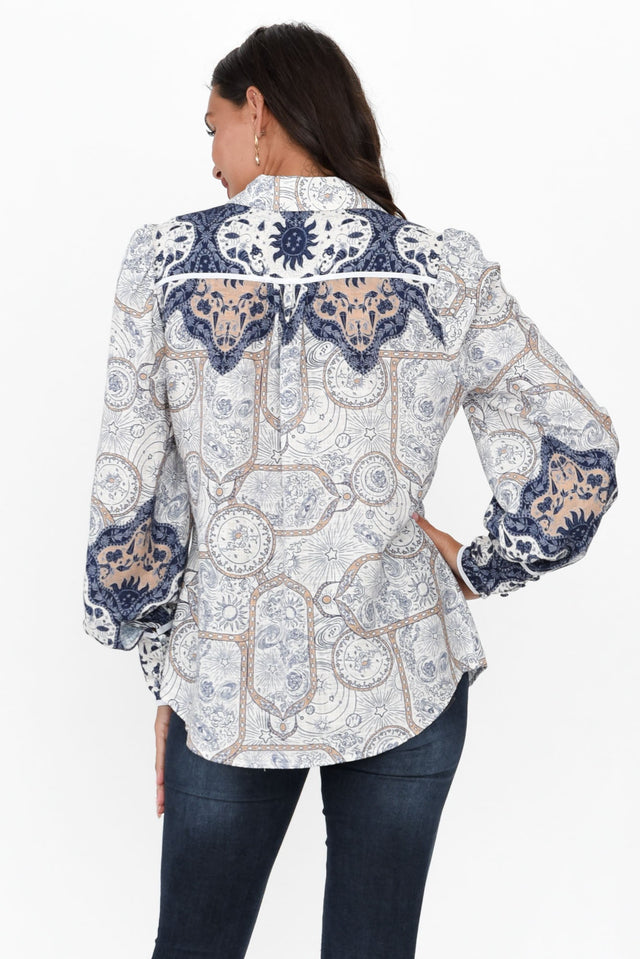 Laguna Blue Astral Collared Shirt