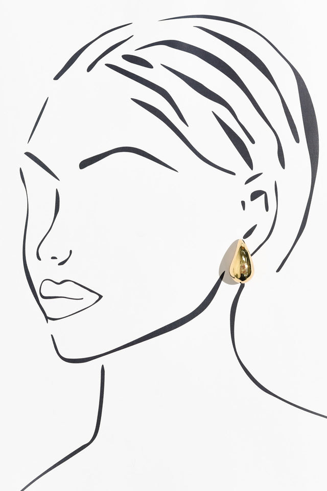 Lainey Gold Drop Earrings image 2