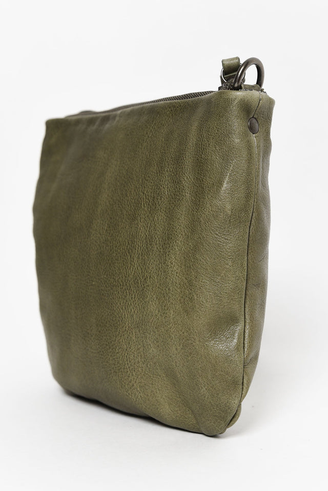 Leena Olive Leather Crossbody Bag image 2