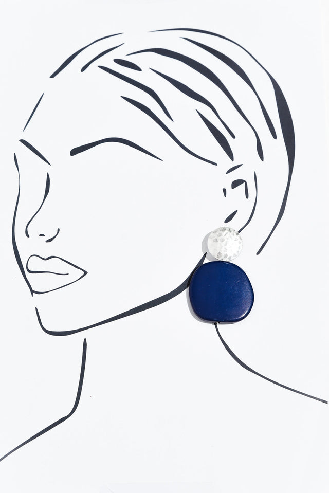 Lenore Blue Drop Earrings image 2