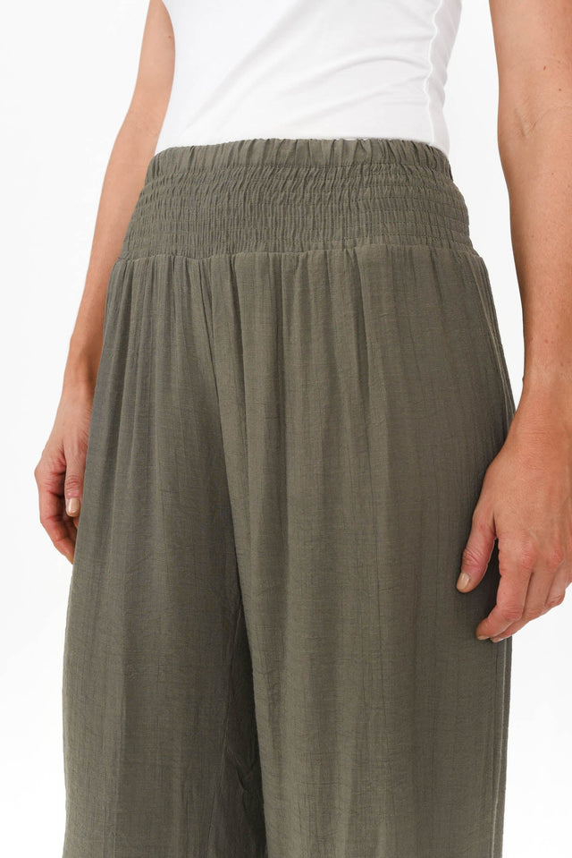 Lettie Khaki Button Pants