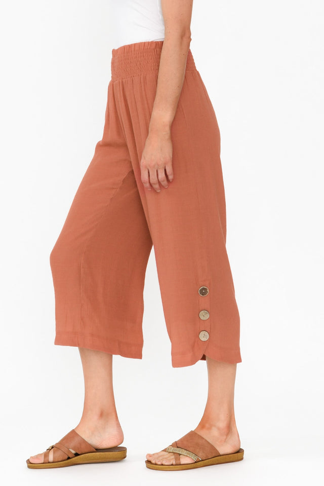 Lettie Rust Button Pants