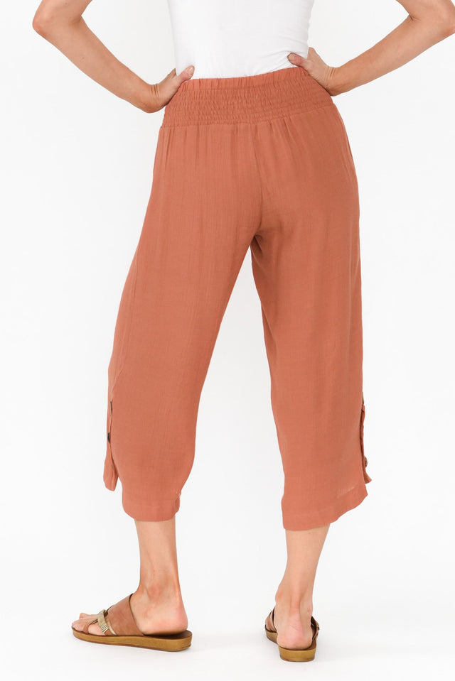 Lettie Rust Button Pants image 5