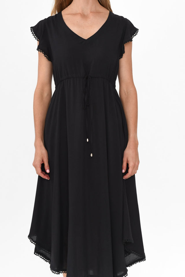 Libby Black Midi Dress image 7