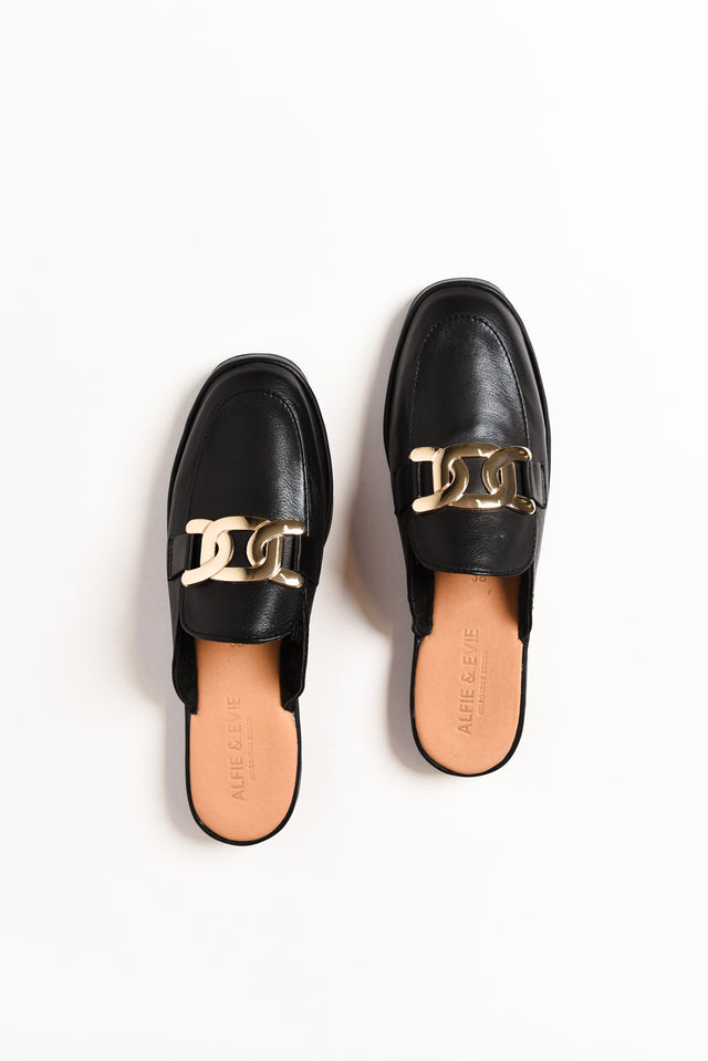 Lifeline Black Leather Mule